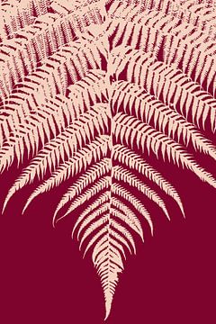Fern leaf Pink by Jansje Kamphuis