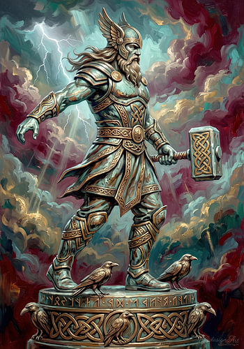 Thor with his hammer – The Power of Thunder