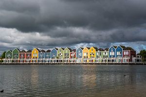 Bunte Häuser am Rietplas in Houten
