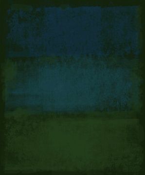 Abstract in diep groene tinten van Rietje Bulthuis