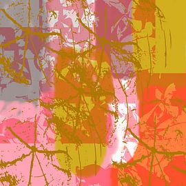 Colorful organic shapes abstraction in bright colors. by Dina Dankers