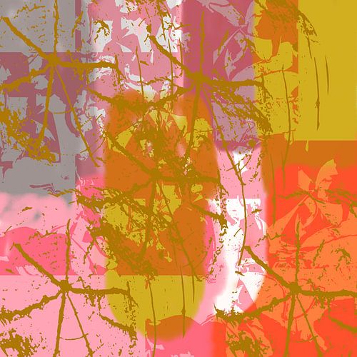 Kleurrijke organische vormen abstractie in heldere kleuren.