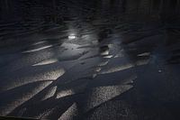 Ice floes in moat