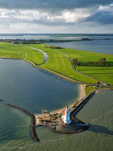 The Horse of Marken with the contours of the never completed Goudriaan Canal. by Marco van Middelkoop