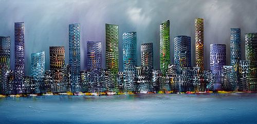 Blaue Stadt von Gena Theheartofart