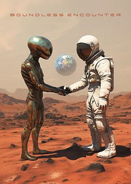 Grenzeloze Ontmoeting – Astronaut ontmoet Alien van HyggeHavn