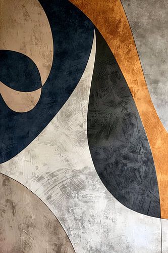 Abstracte minimalistische kunst met aardetinten