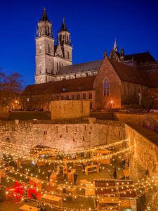Magdeburg - Weihnachtsmarkt an der Schweizer Milchkuranstalt am Fürstenwall