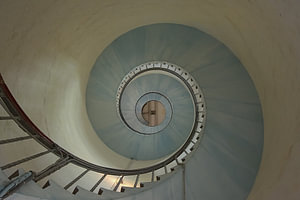 trappenhal in de vuurtoren van Hvide Sande