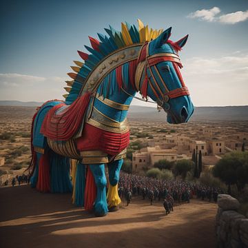 Trojan piñata horse by Gert-Jan Siesling