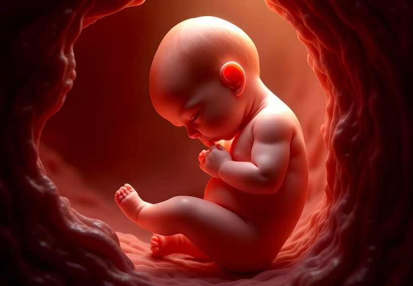 Ungeborenes Baby im Mutterleib von Egon Zitter