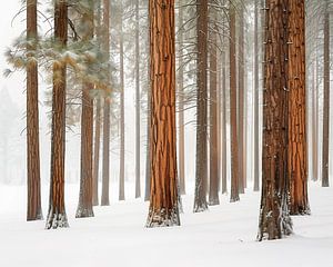 Winterwunderland unter Tannen