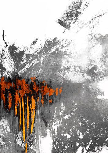 Oranje grijs abstract