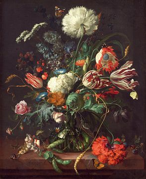 Jan Davidsz de Heem. Vase mit Blumen