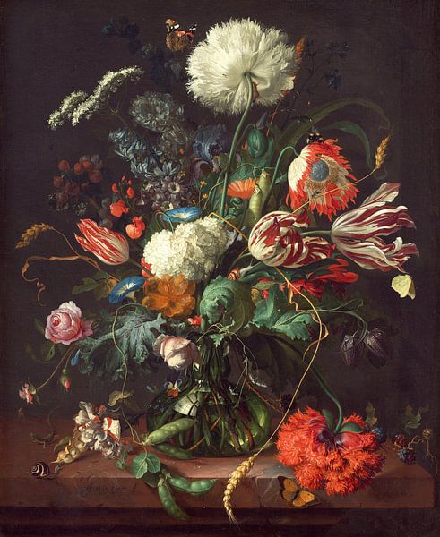 Jan Davidsz de Heem. Vase of Flower by 1000 Schilderijen