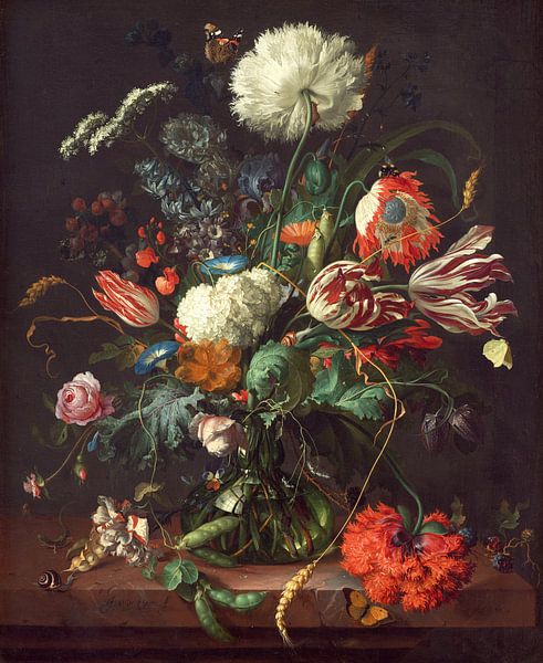 Jan Davidsz de Heem. Vase mit Blumen ArtFrame, Leinwand, Poster und mehr |  Art Heroes | Kunstdrucke