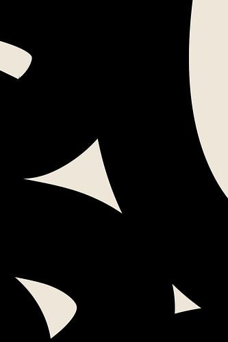 Zwarte golvende vormen. Modern abstract II