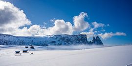 Alpe di Siusi - Sciliar and Santner Peak by t.ART