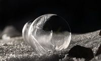 Frozen soap bubble