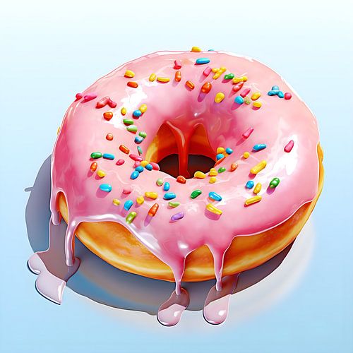 tasty pink donut
