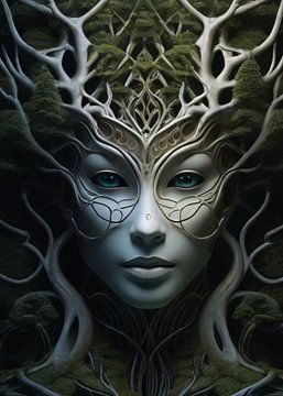 face and tree woman