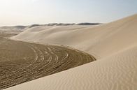 Zandduinen in de woestijn van Qatar van Jack Koning thumbnail