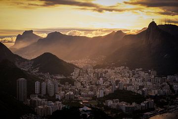 Rio de Janeiro, uitzicht op de Cristo Redentor van Laurine Hofman