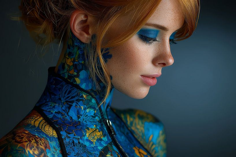 art with colour portrait by Egon Zitter