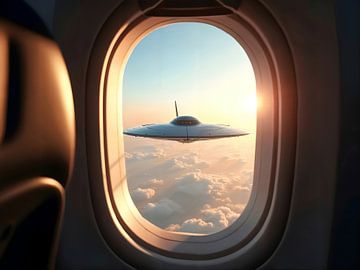 Ufo aus dem Flugzeugfenster von Photufo