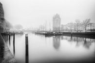 Der alte Hafen von Rotterdam schwarz und weiß von Rob van der Teen Miniaturansicht