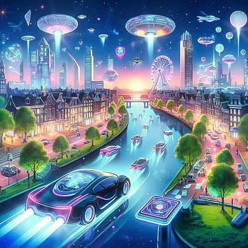 Science fiction verkeer van Digital Art Nederland