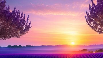 Lever de soleil violet sur Niek Traas