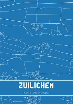 Blauwdruk | Landkaart | Zuilichem (Gelderland) van Rezona