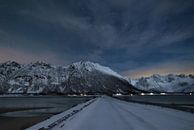 Winternight auf den Lofoten von Hetwie van der Putten Miniaturansicht