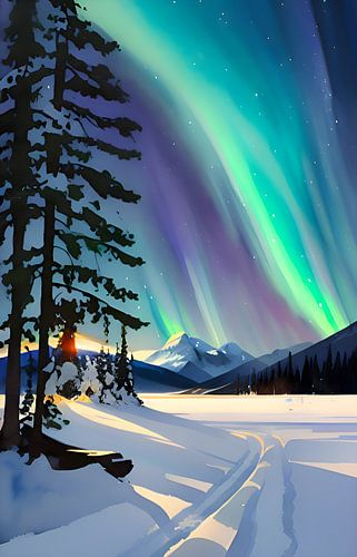 nooderlicht in Alaska