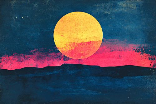 Felle abstracte zonsondergang