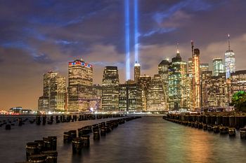 Hommage au 11 septembre dans la lumière du Lower Manhattan