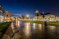 Hoogstraat à Rotterdam | Heure bleue par Mark De Rooij Aperçu