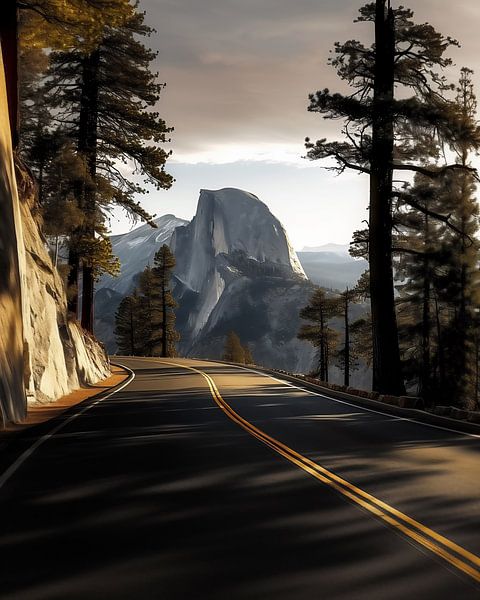 Half Dome uitzicht vanaf gletsjer van fernlichtsicht