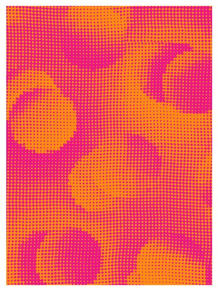 Motif de grille - rose et orange par Malou Studio