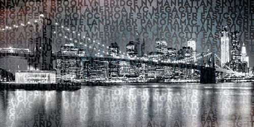 Urban-Art NYC Brooklyn Bridge III by Melanie Viola