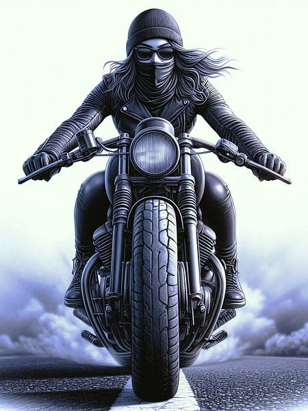 Freedom Spirit – Bikerin unterwegs von A.D. Digital ART