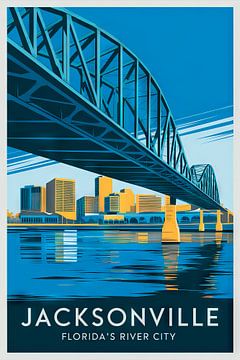 Jacksonville, Florida by Poster Art Shop