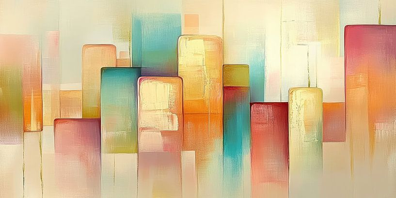 Vlakken abstract van Bert Nijholt