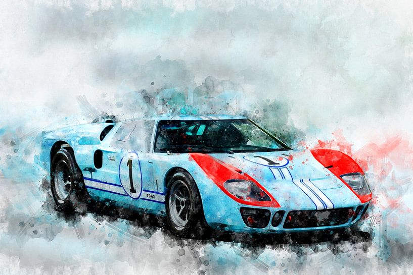 LM 1966,  Ford GT40, Ken Miles, Denis Hulme von Theodor Decker