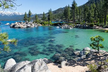 Het mooiste uitzicht op het helderde water van Lake Tahoe, Californië van Linda Schouw