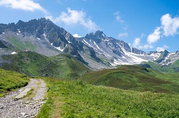 De bergen bij Cormet de Roselend, Frankrijk bekend van de tour de france - natuur en reisfotografie.-