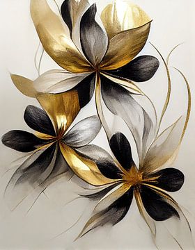 Blumen in Gold und Silber von Bert Nijholt