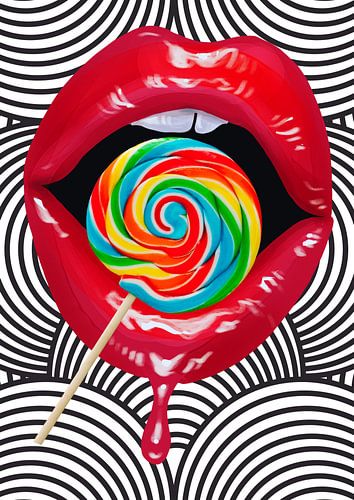 Psychedelische Lippen