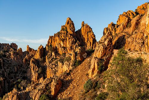Calanches de Piana in het gouden uur, Corsica